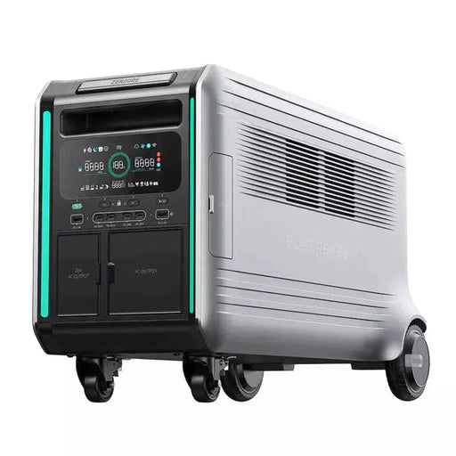 Zendure | SuperBase V6400 3,600W Power Station Kit | 12.8kWh Battery | 400W - 1600W 12V Rigid Mono Solar Panels |